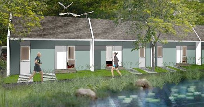 foto tampak rumah tipe VENTO 258,63 perumahan Mutiara Gading City Cluster New Liverpool Tahap 1