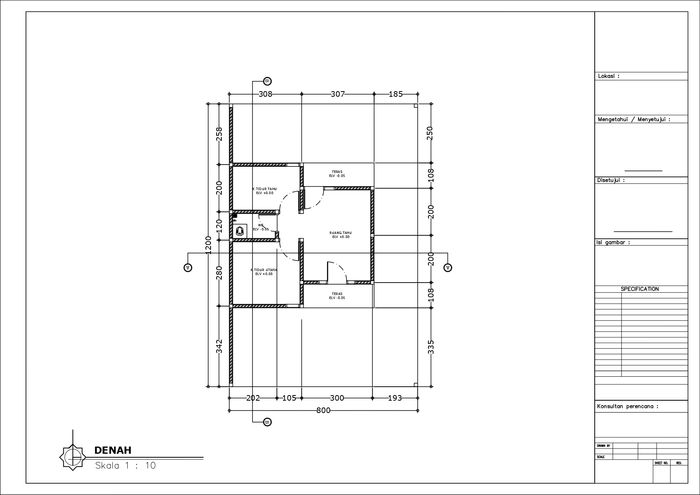 foto denah rumah tipe 36 perumahan GRAHA NURHAMDI