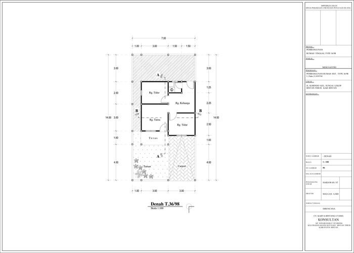 foto denah rumah tipe 36 perumahan PERUMAHAN PESONA ISABELLA 1