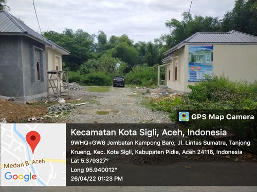 foto gerbang perumahan Griya Makmur Tanjong Krueng