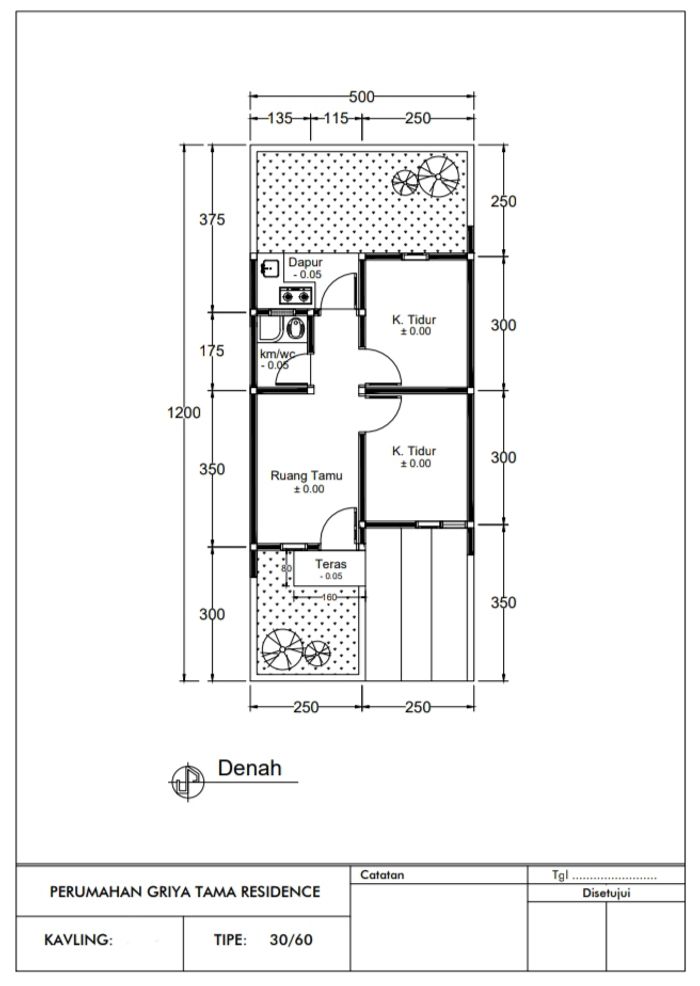 foto denah rumah tipe 30 perumahan GRIYA TAMA RESIDENCE