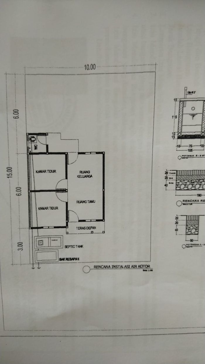 foto denah rumah tipe 36 perumahan Athalla residence tahap 2