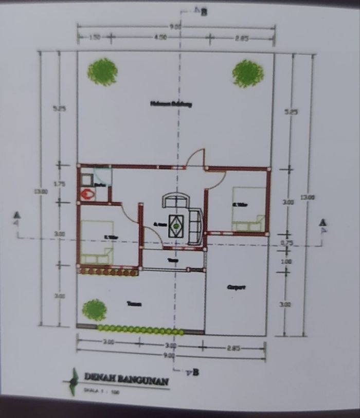 foto denah rumah tipe 36/117 perumahan LAKSITA RESIDENCE 2