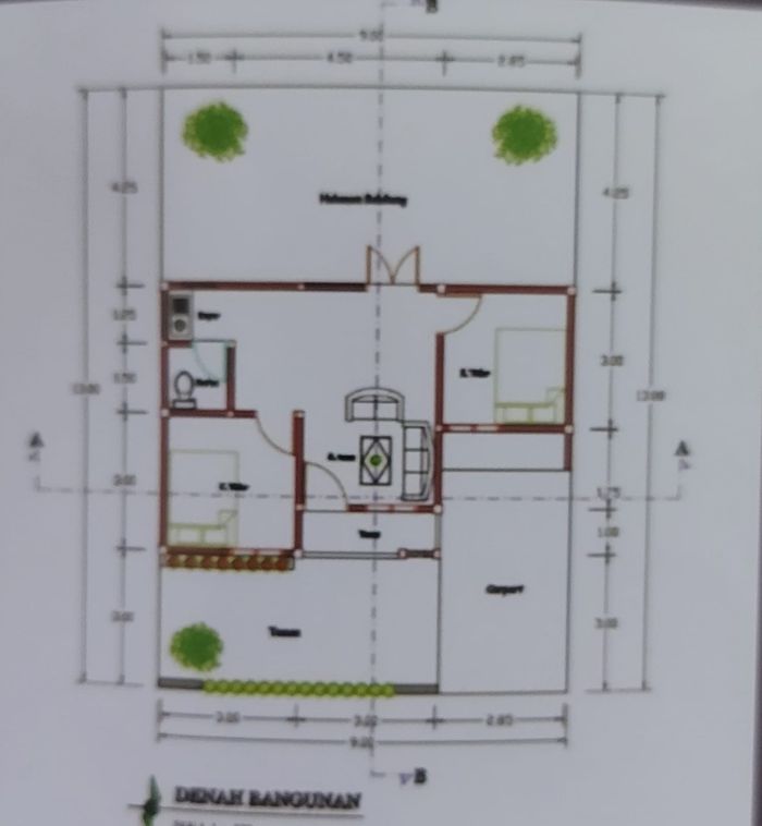 foto denah rumah tipe 40/117 perumahan LAKSITA RESIDENCE 2