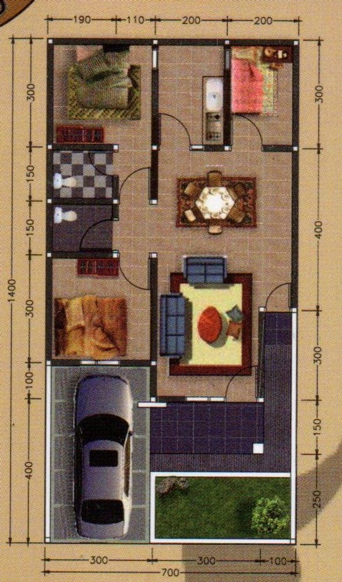 foto denah rumah tipe 68/98 perumahan ILMA D'MANSION