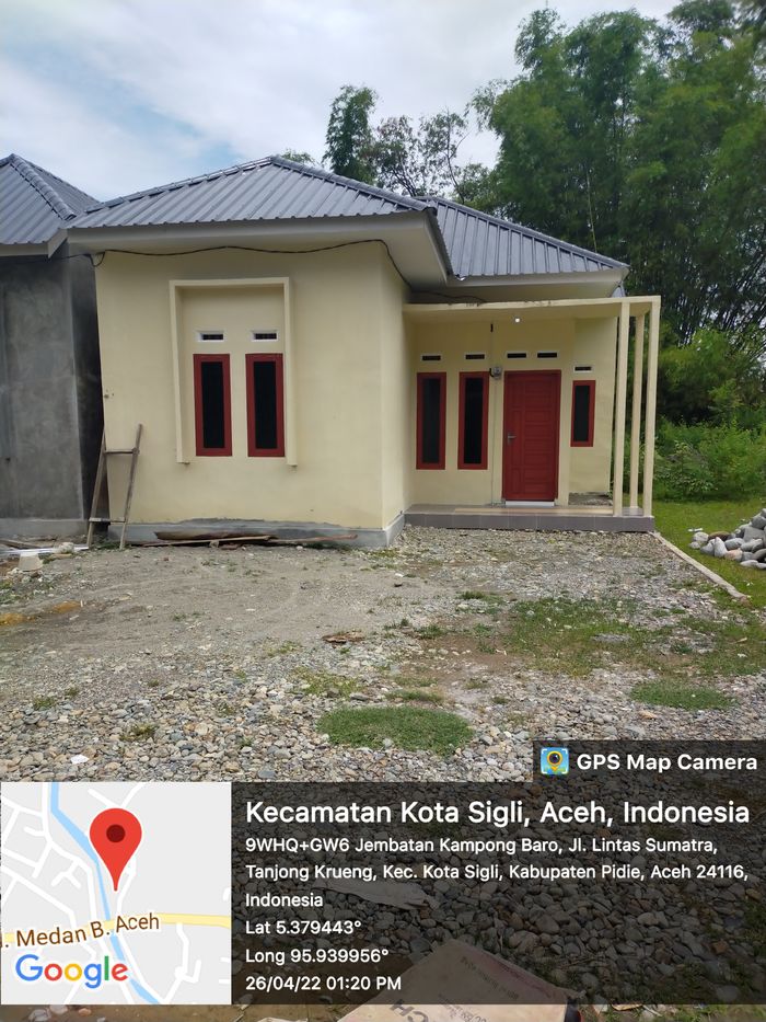 foto tampak rumah tipe 36 perumahan Griya Makmur Tanjong Krueng