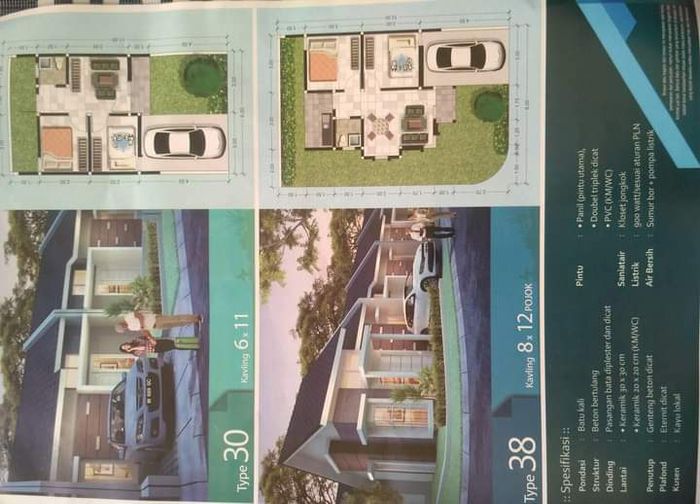 foto denah rumah tipe 30/66 perumahan Bumi Baureno Asri