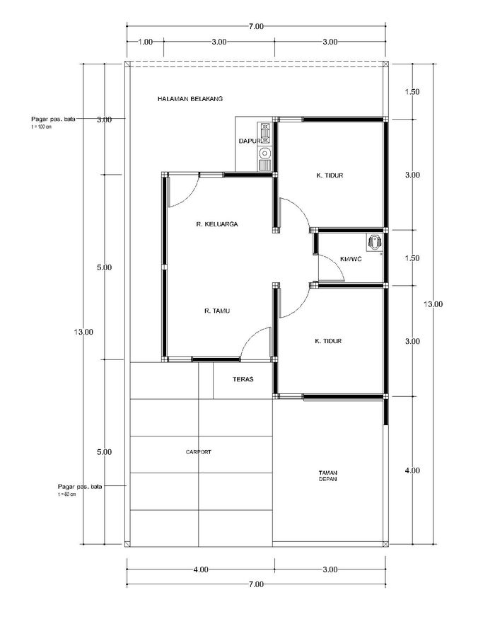 foto denah rumah tipe 36 M2 perumahan GRIYA AIRA JUANDA INDAH 2