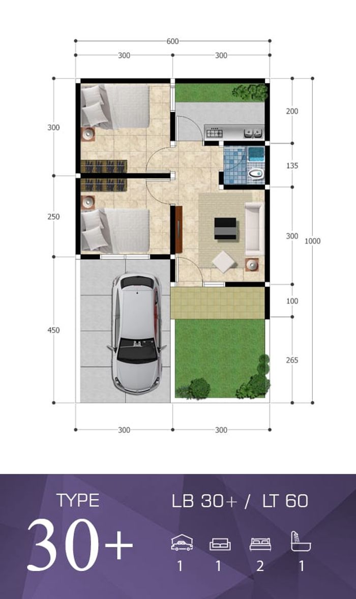 foto denah rumah tipe komersil perumahan Perumahan Alam Cikadu Indah Residence