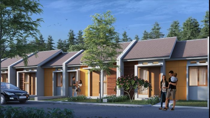 foto tampak rumah tipe 36/98 perumahan Gardenia Cileungsi Blok F