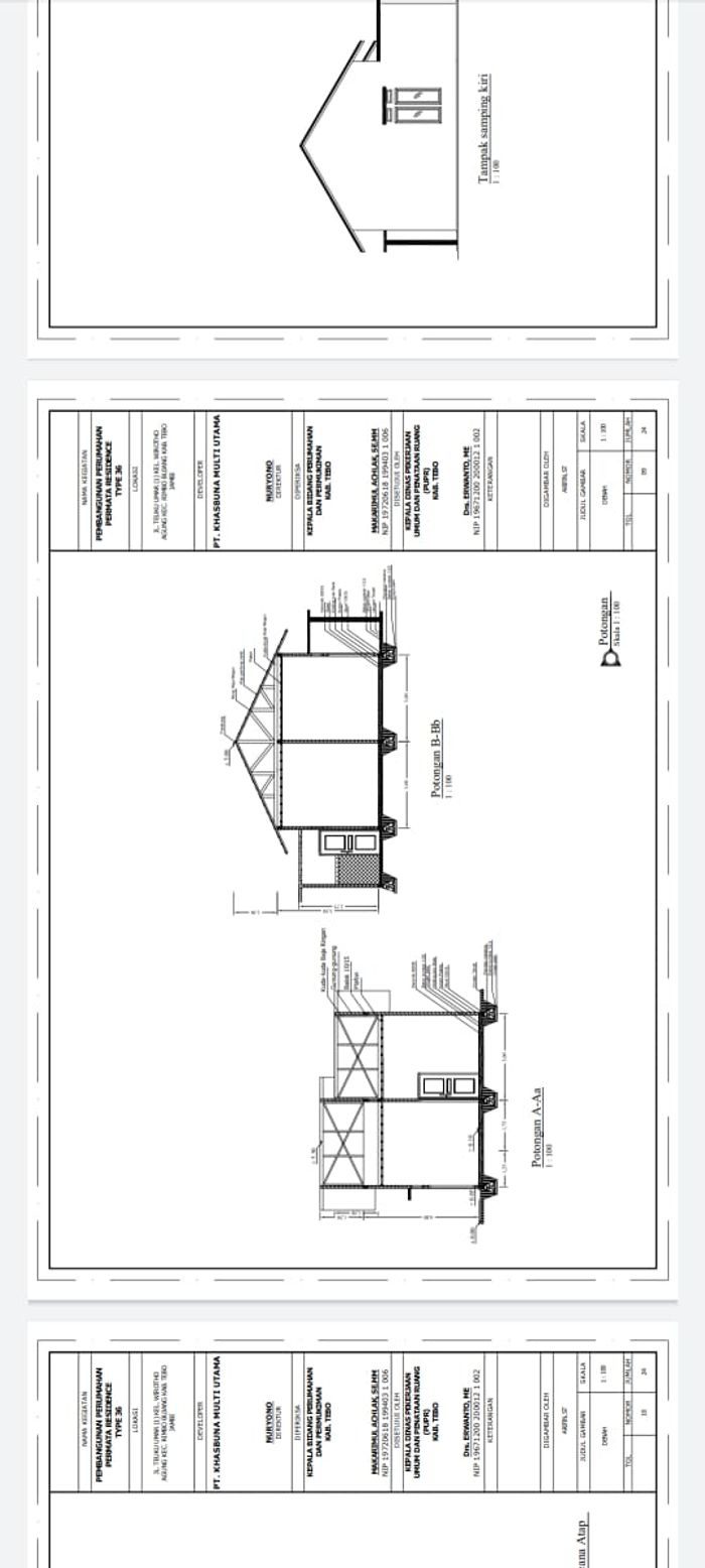foto denah rumah tipe 36 perumahan PERMATA RESIDENCE 7