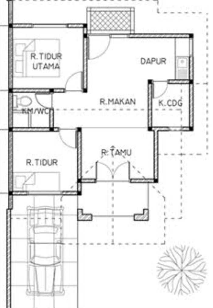foto denah rumah tipe 54 perumahan PERMATA RESIDENCE 7