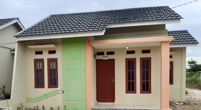 foto tampak rumah tipe 36 plus perumahan Grand Setia Mulia