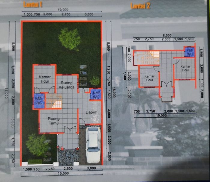 foto denah rumah tipe 100 perumahan PURI KEDATON