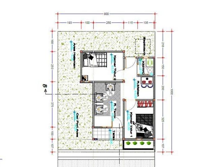 foto denah rumah tipe Subsidi perumahan KADAR MALIBELA RESIDENCE II