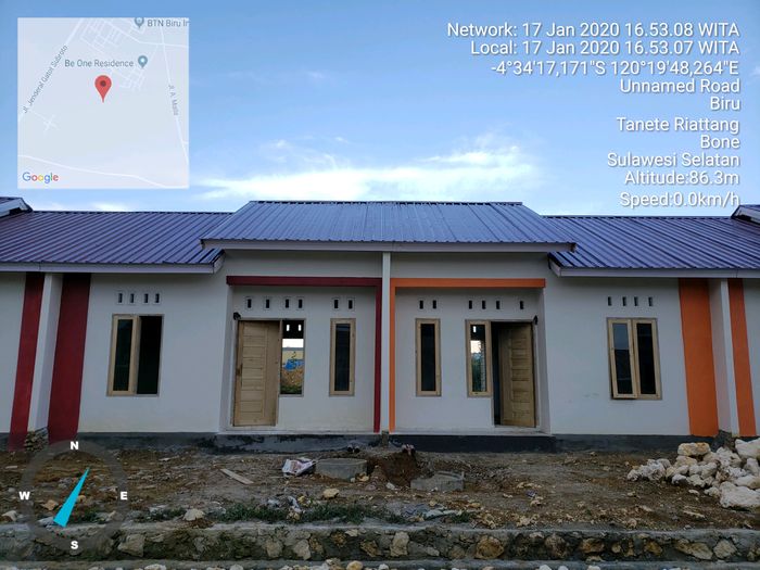 foto tampak rumah tipe 36 perumahan BE ONE RESIDENCE.