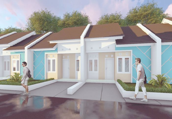 foto tampak rumah tipe 36 perumahan GREEN PAMENGKANG