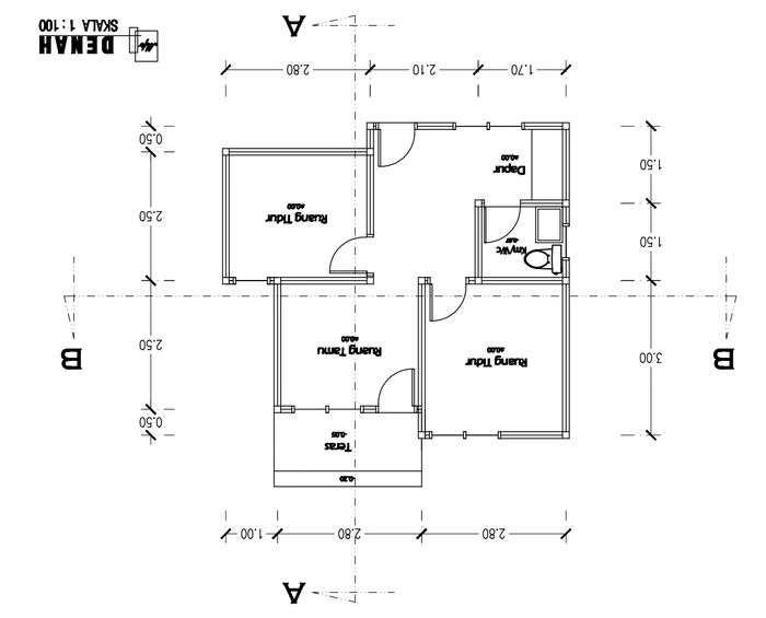 foto denah rumah tipe 36 perumahan Medina residence 2
