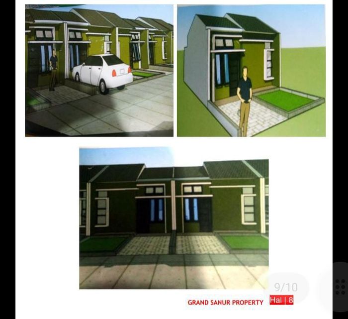 foto tampak rumah tipe 36/72 perumahan Grand Sanur