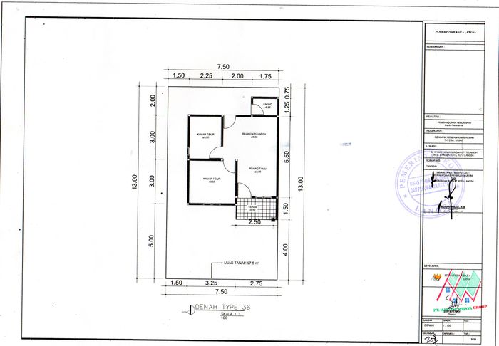 foto denah rumah tipe 36 perumahan PADEE RESIDENCE 2