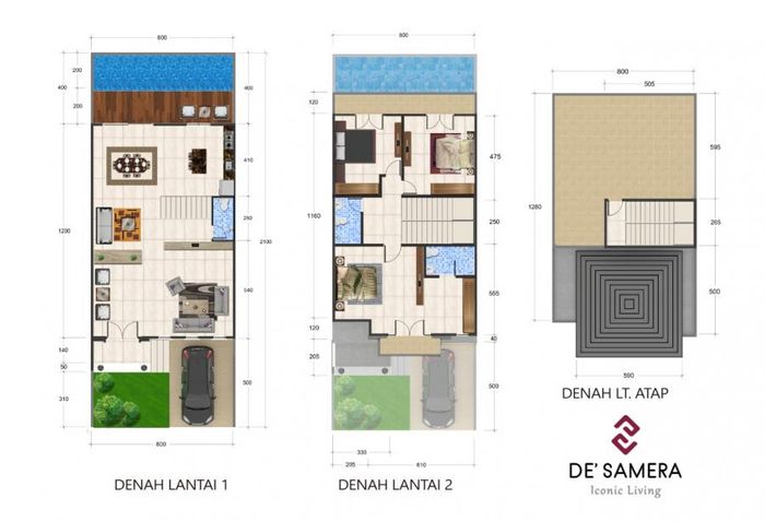 foto denah rumah tipe - perumahan DE SAMERA