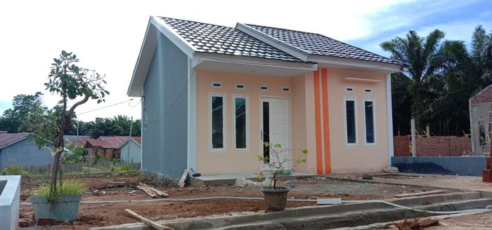 foto tampak rumah tipe 36 perumahan Razqa Regency