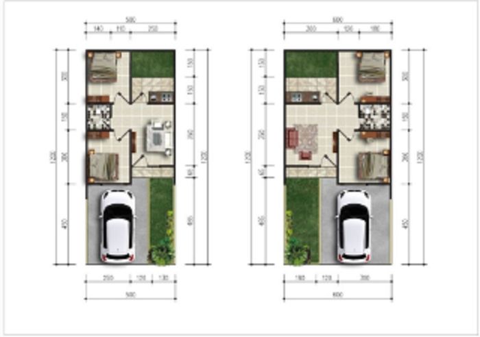foto denah rumah tipe 36 perumahan Chibule Village