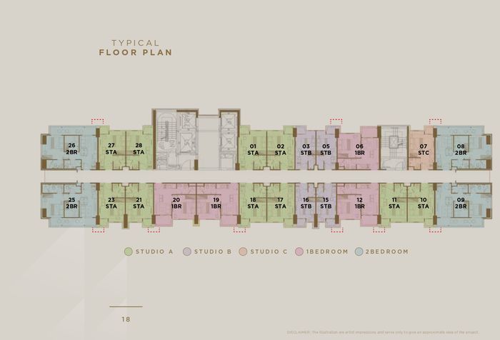 foto denah rumah tipe STUDIO perumahan VASAKA SOLTERRA APARTEMEN