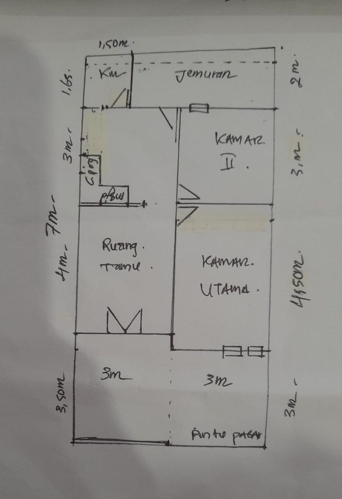 foto denah rumah tipe 36 m2 perumahan WAHYU ASRI 32