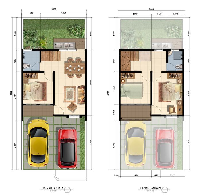 foto denah rumah tipe KRESNA 70/84 (MAR 22) perumahan Cluster Sriwijaya - Darmawangsa Residence Bekasi