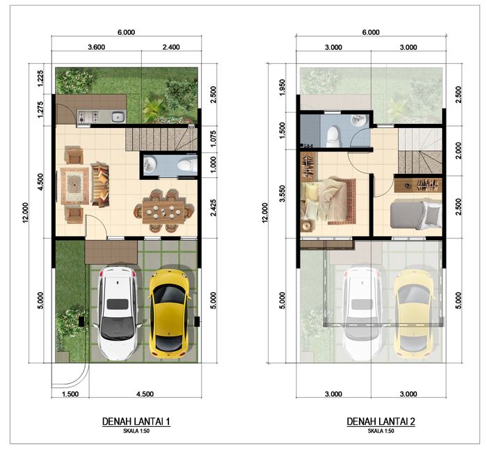 foto denah rumah tipe PANDAWA LAMUDI 59/143 (MEI 22) perumahan Cluster Sriwijaya - Darmawangsa Residence Bekasi