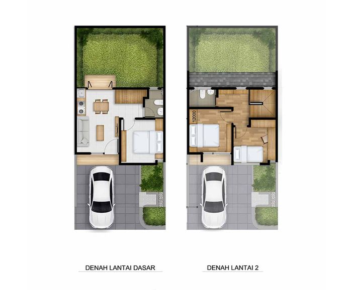 foto denah rumah tipe LINCOLN - T65 perumahan GRAND DUTA CITY, BEKASI
