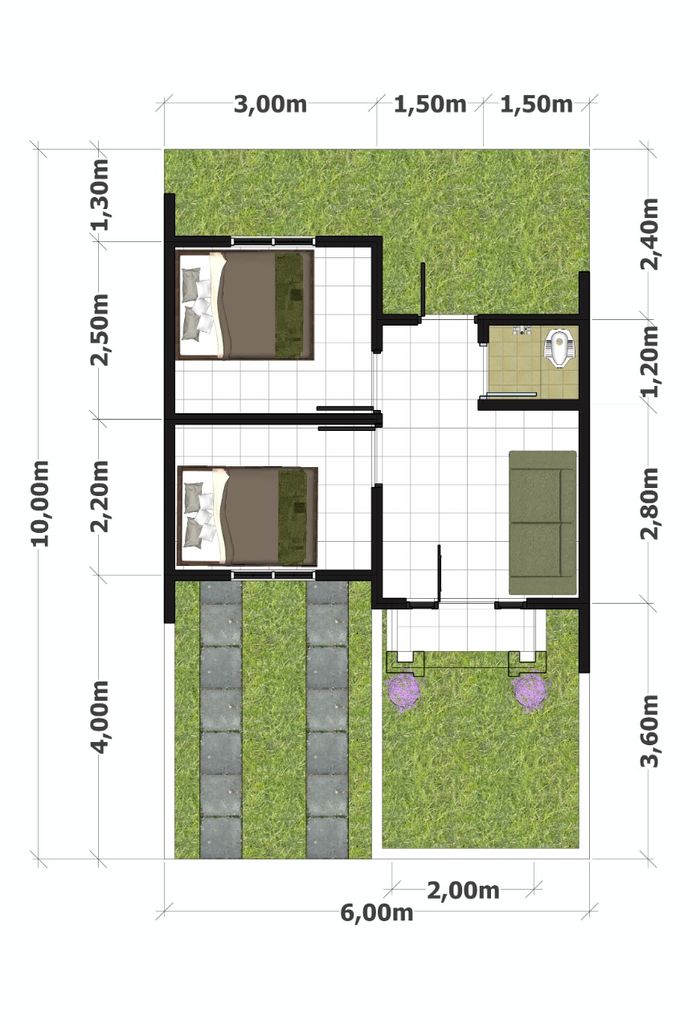 foto denah rumah tipe CLUSTER MANARA perumahan KOTA BARU KEANDRA TAHAP 2