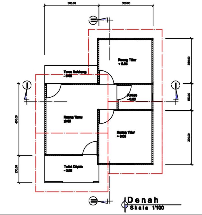 foto denah rumah tipe 36 perumahan PALM VISTA RESIDENCE BLOK J