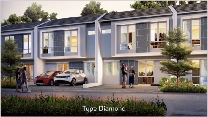 foto tampak rumah tipe DIAMOND perumahan EMERALD NEOPOLIS - CLUSTER NEOPARK