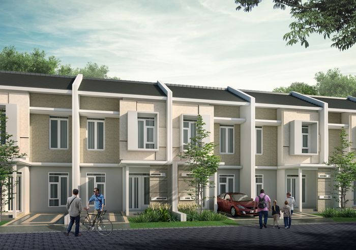 foto tampak rumah tipe 66 perumahan GRAND AZALEA BOULEVARD