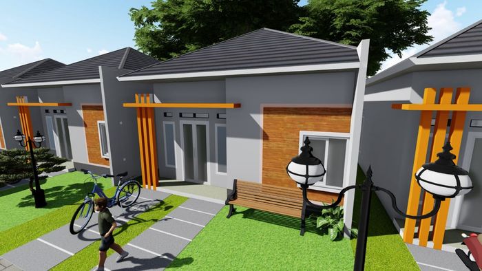 foto tampak rumah tipe 36 perumahan GRAHA KENCANA MANDIRI