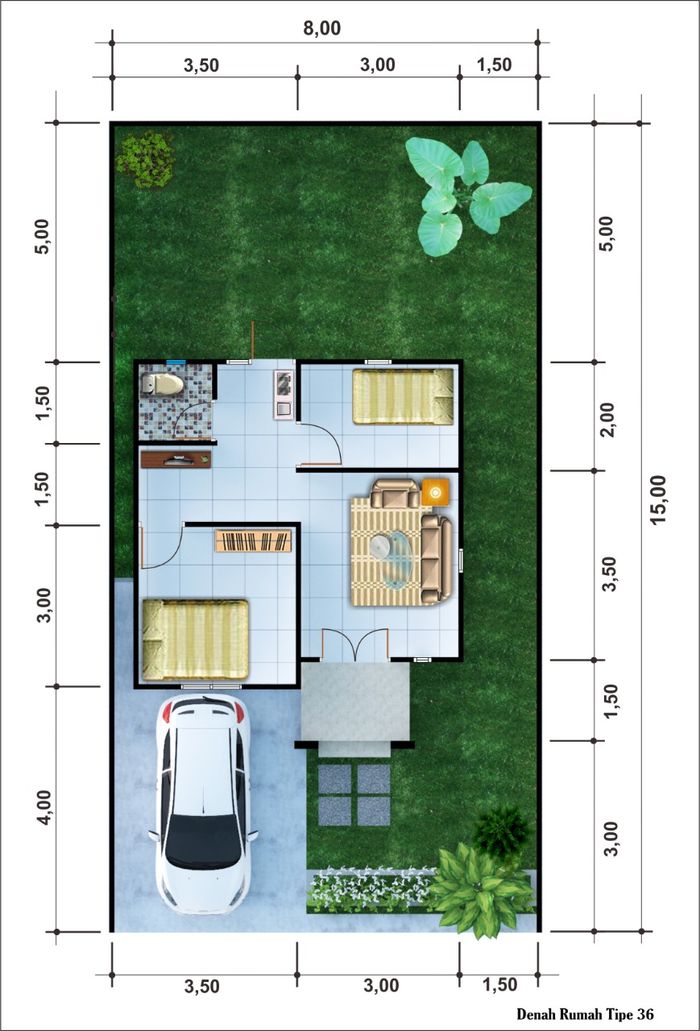 foto denah rumah tipe TIFFANY & LA Residence 4 perumahan TIFFANY & LA Residence 4