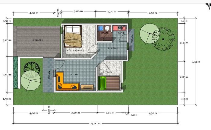 foto denah rumah tipe 36 perumahan ORANGE RESIDENCE