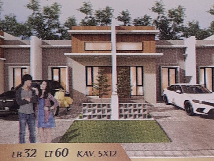 foto tampak rumah tipe 32 perumahan OMA INDAH MENGANTI