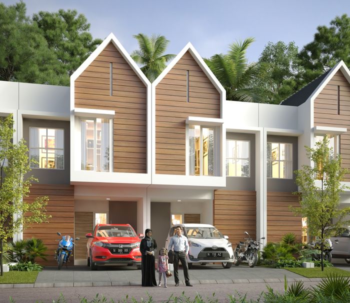 foto tampak rumah tipe CORDOBA perumahan GRAND CLARYSA TAHAP 3