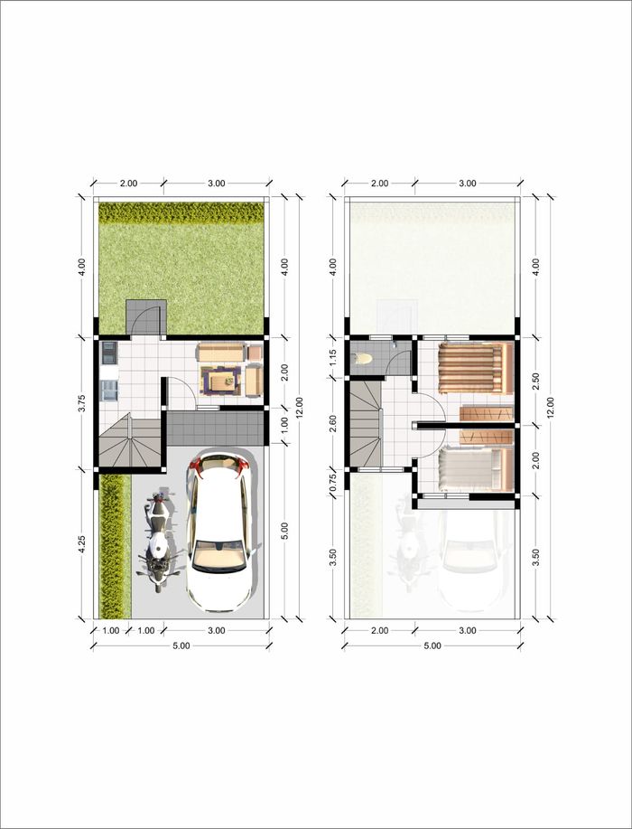 foto denah rumah tipe CORDOBA perumahan GRAND CLARYSA TAHAP 3