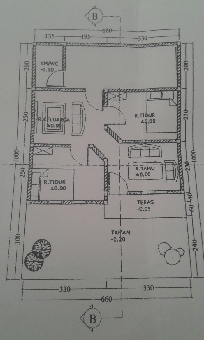 foto denah rumah tipe 36 perumahan BENGAWAN INDAH