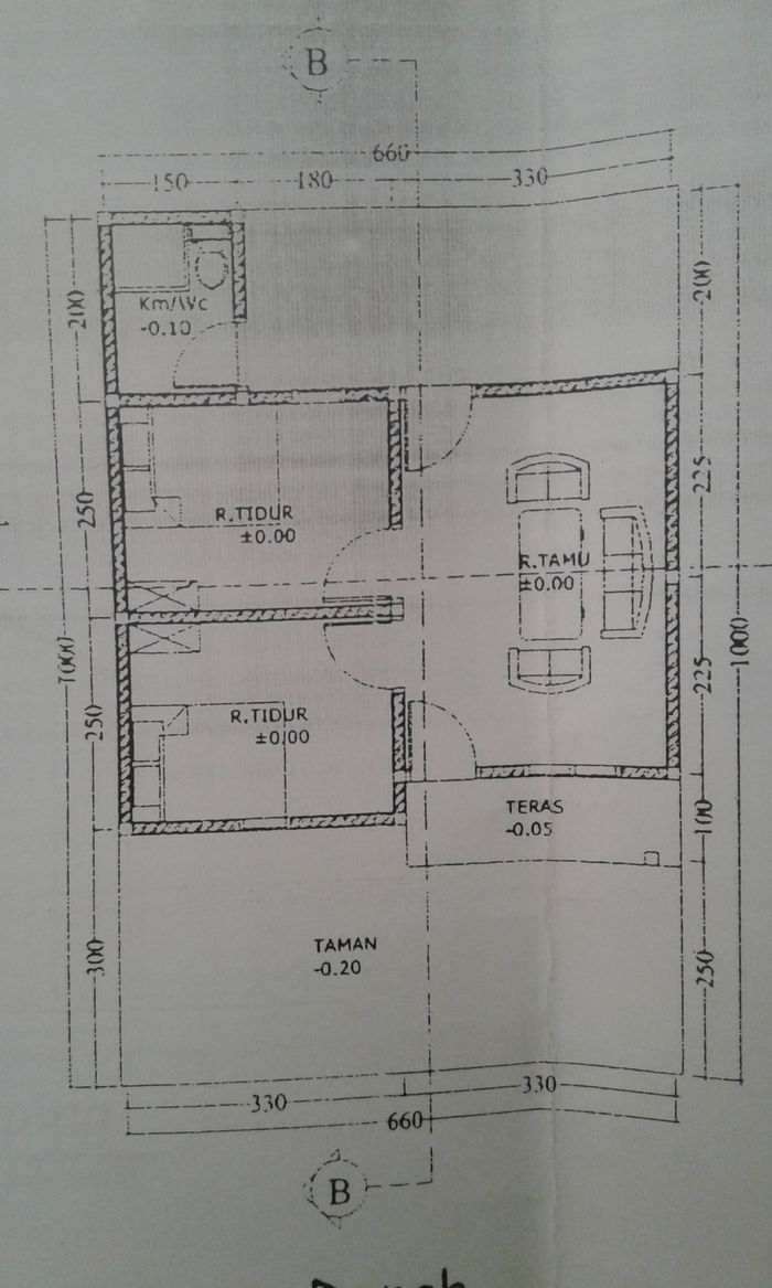 foto denah rumah tipe 36 perumahan BENGAWAN INDAH