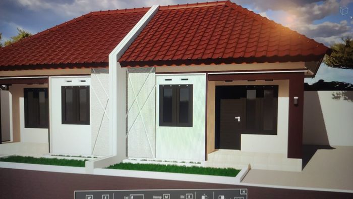 foto tampak rumah tipe 30 perumahan Nibas ma'rif residencee