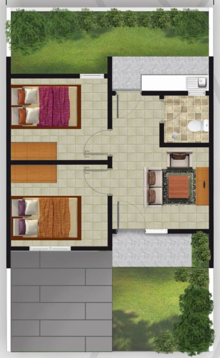 foto denah rumah tipe CAMELIA 221 perumahan SUKMA INDAH RESIDENCE