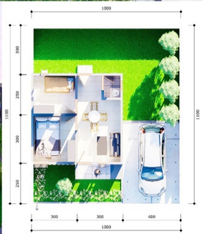 foto denah rumah tipe 36 perumahan PASIR PANJANG GRIYA INDAH