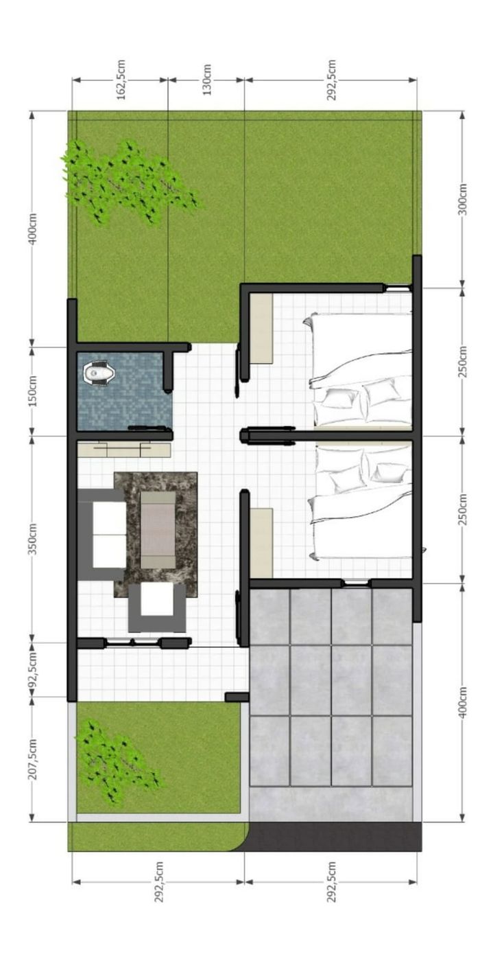 foto denah rumah tipe 30/72 perumahan KENCANA RESIDENCE