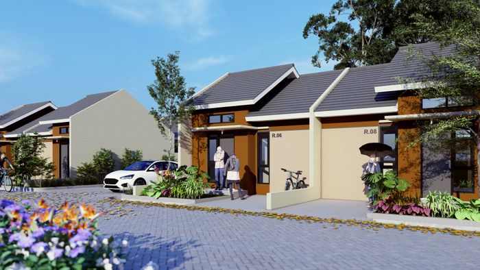foto tampak rumah tipe 36/72 perumahan ROYAL GREEN LAND