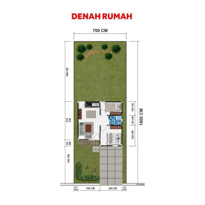 foto denah rumah tipe 36 perumahan PRAMUKA MASS